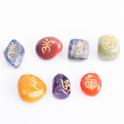 7 Chakra Tumbled Stone with Carving